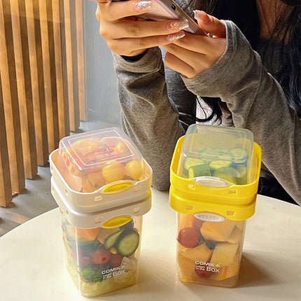 Salad Cup Light Food Fat Reduction Portable Take-out Cup Double-layer Lunch Box Yogurt Cup Oatmeal Cup Milkshake Cup - Wnkrs