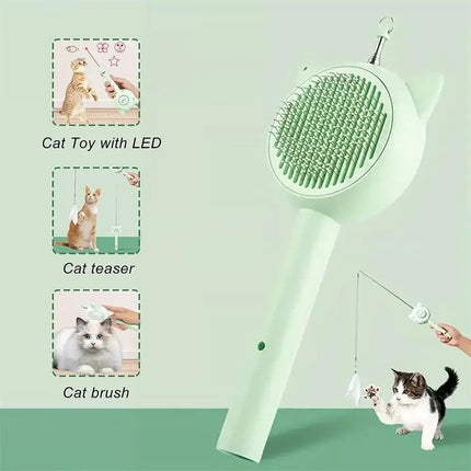 5-in-1 Multi-Function Cat Grooming & Play Brush with USB Charging - Wnkrs