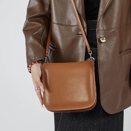 Sac à bandoulière en cuir véritable pour femme