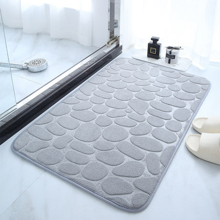 Tapis de bain en mousse à mémoire de forme avec pavés en relief