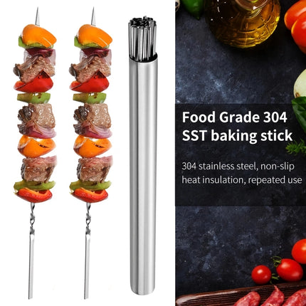 Ensemble de brochettes pour barbecue en acier inoxydable