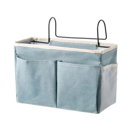 Multi-Purpose Bedside Storage Organizer: Canvas Hanging Pocket for Bedroom Essentials - Wnkrs