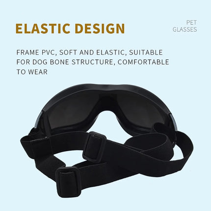 Lunettes de soleil pour chien, coupe-vent, résistantes aux UV, réglables, pour chiens de taille moyenne à grande