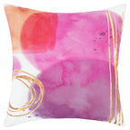 4pcs 18x18in / Red, pink, and purple with gold