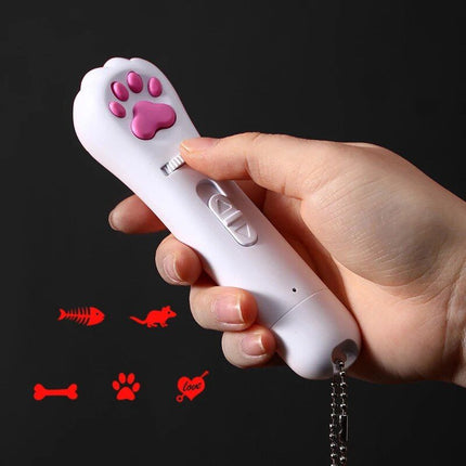 6-in-1 USB Rechargeable Pet Laser Toy with LED & UV Functions - Wnkrs