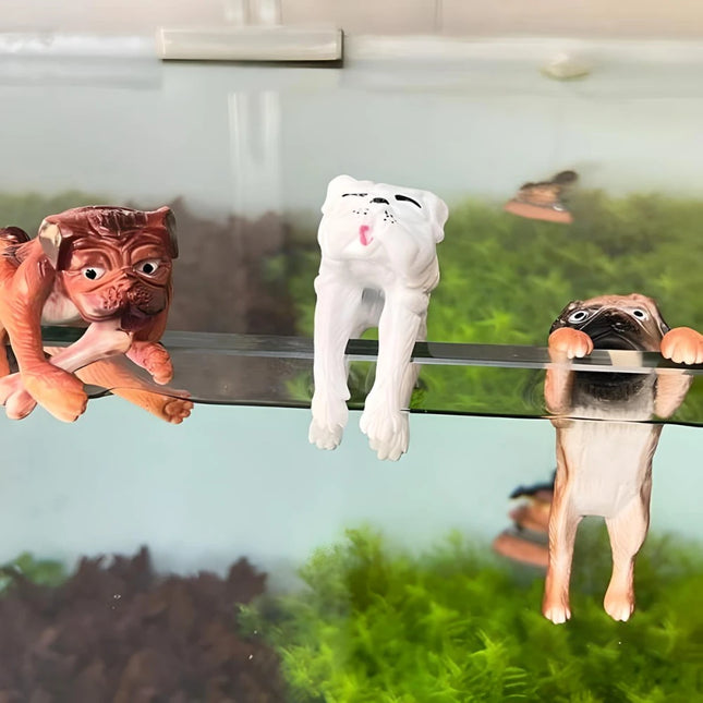 3 minipulpos de resina para decorar peceras