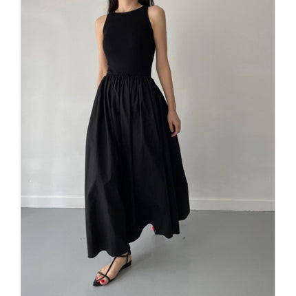 New Patchwork Long Women's Design Slim Fit Large Skirt Temperament Long Dress