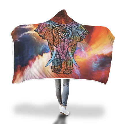 Hooded Blanket Cloak 3D Digital Printing Nap Blanket Skull - Wnkrs