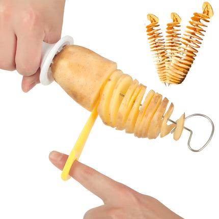 Portable Potato Spiral Cutter and BBQ Skewers