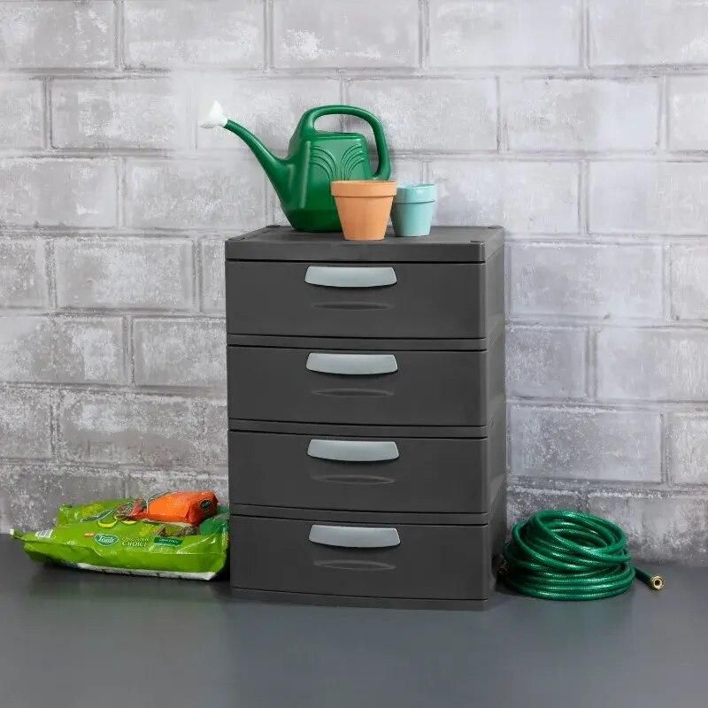 Durable 4-Drawer Storage Organizer for Home and Garage