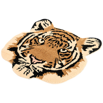 Tapis touffeté à tête de tigre pour salon et chambre d'enfant