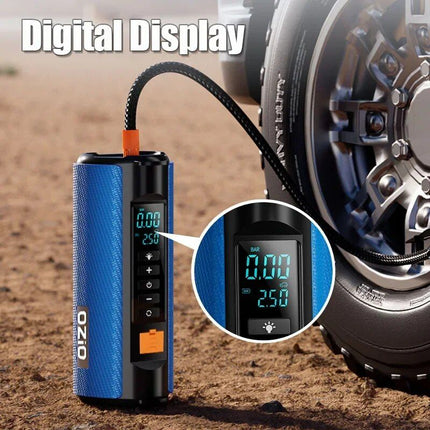 Portable Tire Inflator with Emergency Car Jump Starter & Multifunctional Air Pump - Wnkrs