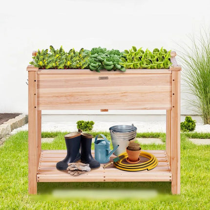 Elevated Wooden Garden Bed Planter Kit