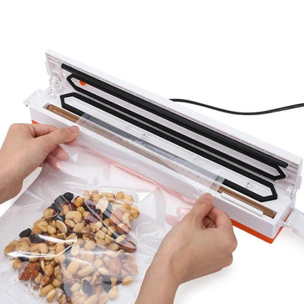 Compact Household Vacuum Sealer with 10 Storage Bags for Fresh Food Preservation - Wnkrs