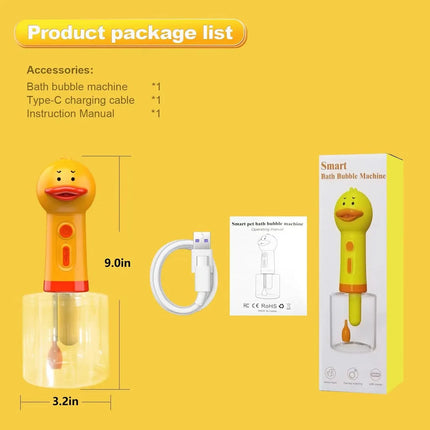 Dispensador automático de espuma para mascotas Yellow Duck