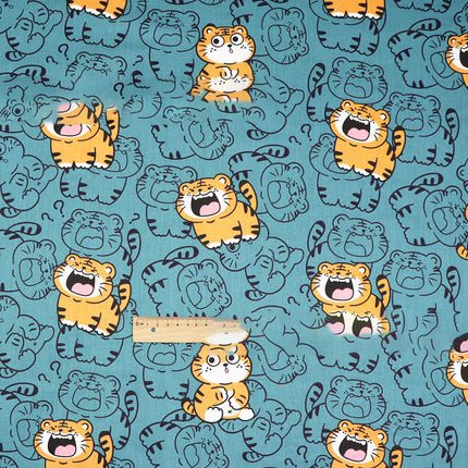 Little Tiger Cotton Environmental Protection Printing And Dyeing Twill Fabric - Wnkrs