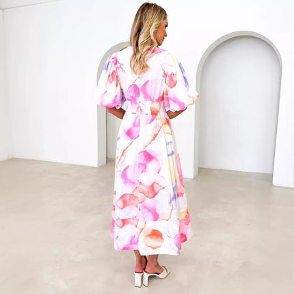 Robe d'été à imprimé nouveau tempérament pour femme