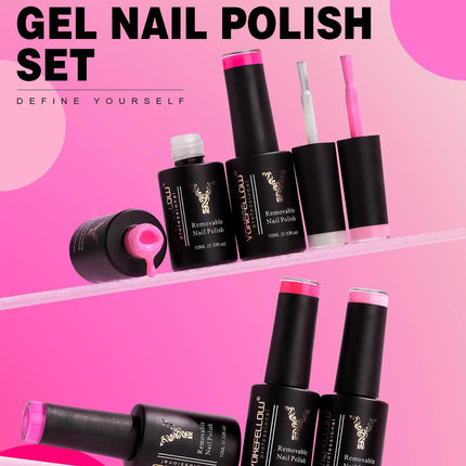 Coffret de vernis à ongles en gel 6 couleurs