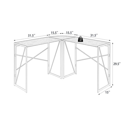 White L-Shaped Corner Desk for Home Office - Wnkrs