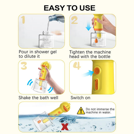 Dispensador automático de espuma para mascotas Yellow Duck