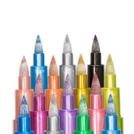 12 Colors Metallic Waterproof Permanent Marker Pens - Perfect for DIY and Crafting