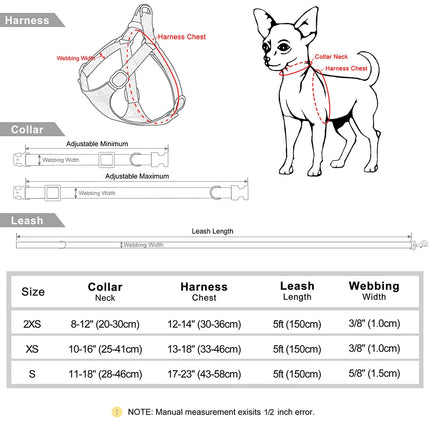 Ensemble harnais et laisse pour chien tendance avec nœud papillon