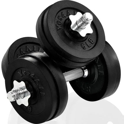 Adjustable Cast Iron Dumbbell Set for Full Body Workout - Wnkrs