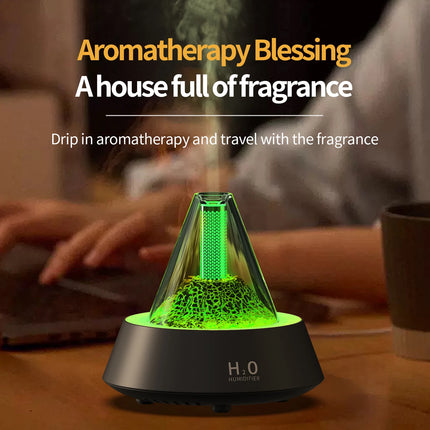 USB Ultrasonic Aroma Diffuser with Colorful LED Light - Mini Humidifier