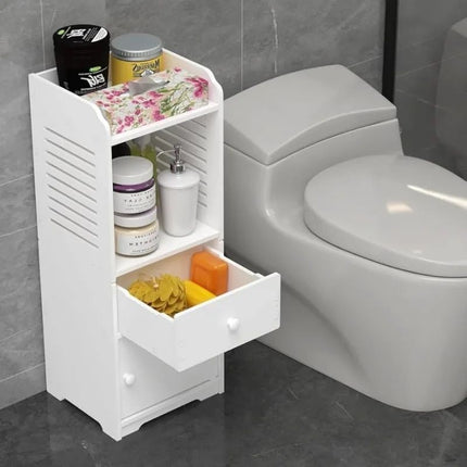 Compact White Bathroom Storage Cabinet - Wnkrs