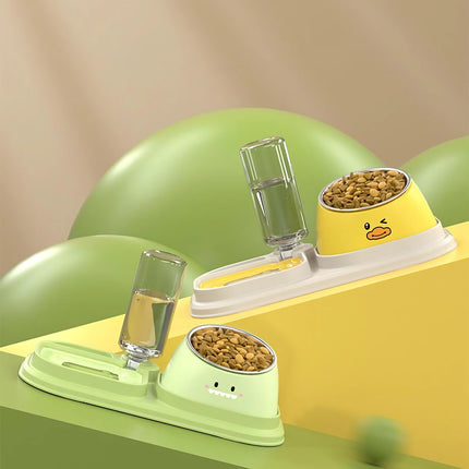 Distributeur d'eau automatique 2 en 1 pour animaux de compagnie et bol pour chat Slow Food