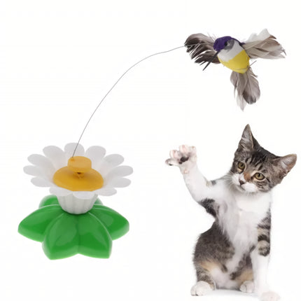 Juguete eléctrico giratorio con forma de mariposa para gatos