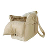 Bolso y almohada beige