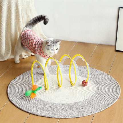 Jouet tunnel pliable pour chat