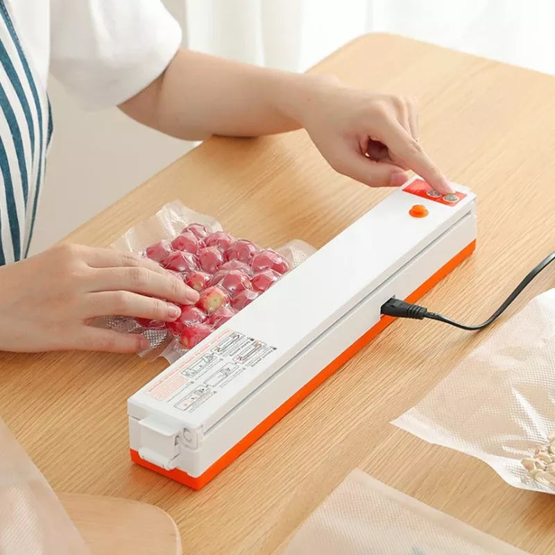 Compact Household Vacuum Sealer with 10 Storage Bags for Fresh Food Preservation