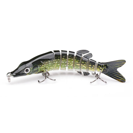 Leurre de pêche Crankbait Mini Pike 10 cm 8,7 g - Leurre artificiel à immersion lente pour brochet, bar et plus encore