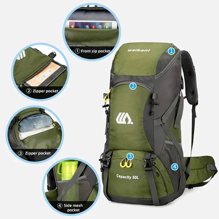 Large Capacity Waterproof Hiking Backpack