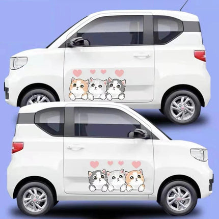 Cute Cartoon Cat Car Stickers - Wnkrs