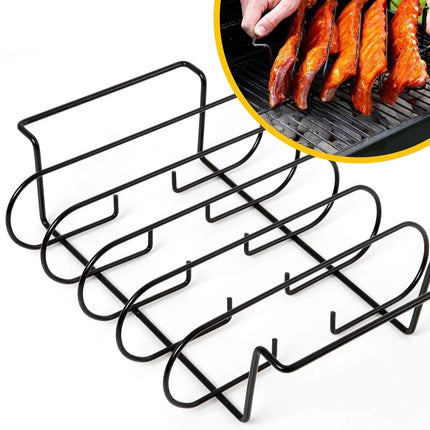 Premium Non-Stick Grill Net - Barbecue Steak Rack & Spare Ribs BBQ Tool