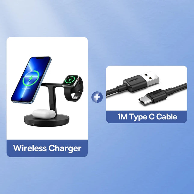 3-in-1 Magnetic Wireless Charger Stan