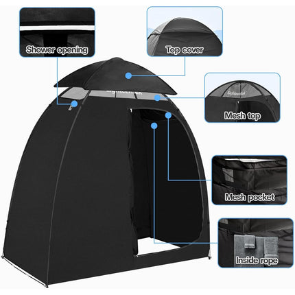 Camping Shower Tent Changing Room - 2 Rooms, UV Protection, Portable - Wnkrs