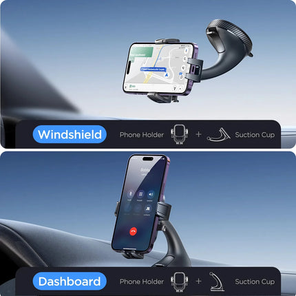 Support de téléphone de voiture rotatif à 360° - Support universel pour tableau de bord et pare-brise avec ventouse puissante