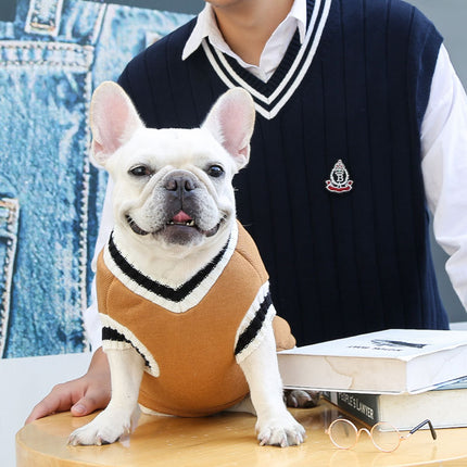 Gilet chaud pour chien de style Preppy