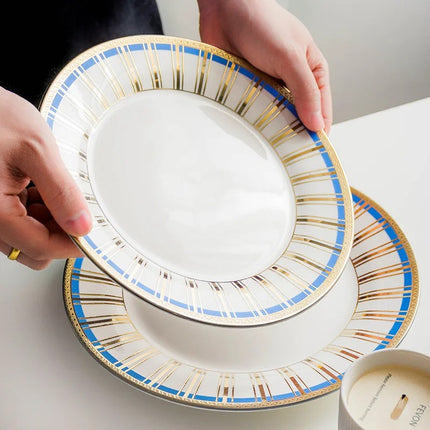 6 platos de porcelana nórdica