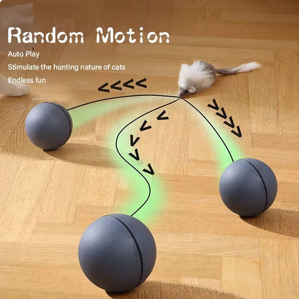 Jouets pour chat Madden - Bâton de souris taquin automatique et balle électrique pour chat pour dépenser de l'énergie