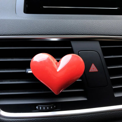 Charming Red Heart Car Air Freshener Clip - Wnkrs