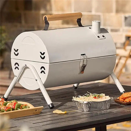 Portable Dual Cooking Area Charcoal Grill – Smoke-Free, Easy Carry BBQ for Outdoor Adventures - Wnkrs