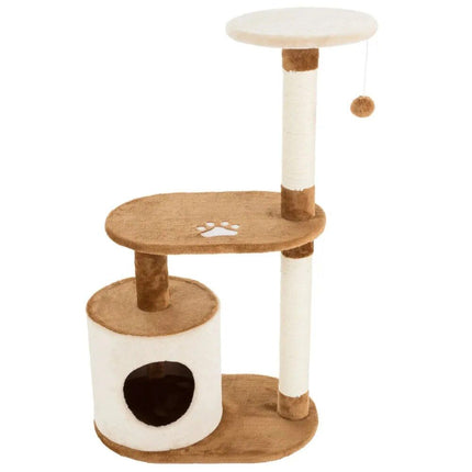 3-Tier Indoor Cat Tree with Condo, Scratching Posts & Perches - Wnkrs