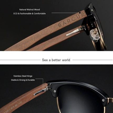 Classic Polarized Wooden Sunglasses - Wnkrs