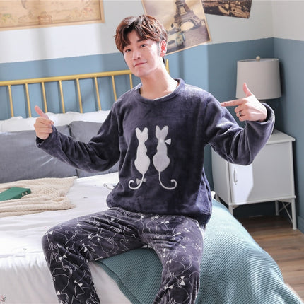 Men's Long Sleeved Warm Pajama Set - Wnkrs
