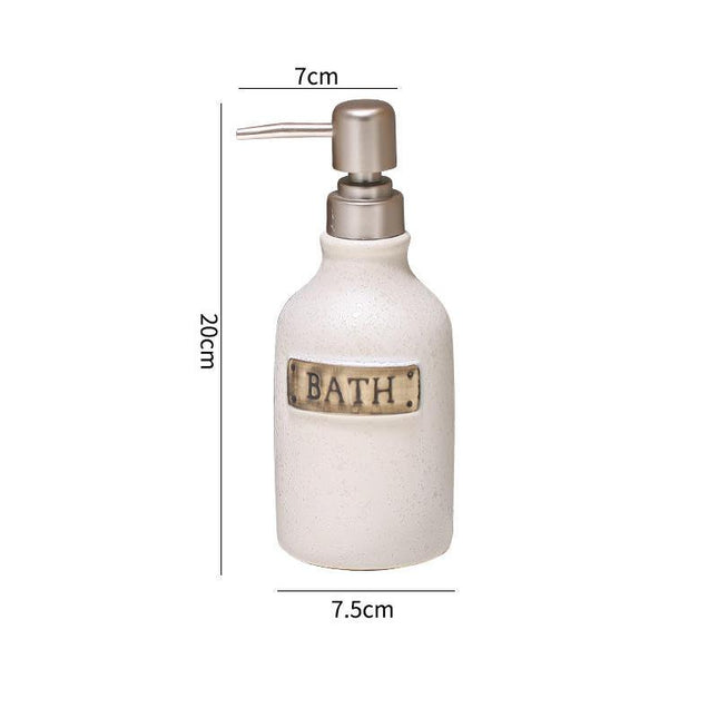 400ml Vintage Ceramic Soap Dispenser Bottle for Bathroom and Kitchen